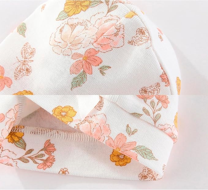 Newborn Baby Boy Girl Caps Mittens Socks Set Cotton Baby Essentials Accessories (Hats+Gloves+Socks)