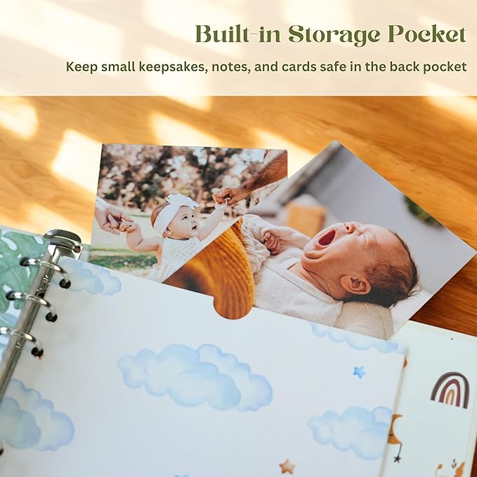 Baby Memory Book Keepsake | Minimalist First 5 Years Baby Book & Photo Album for Baby Boy or Girl| Gender Neutral Baby Journal Scrapbook for Milestones (Modern)