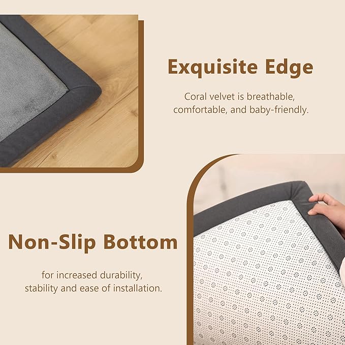 Baby Play Mat for Floor, 1.3'' Thick Memory Foam Tummy Time Mat - Super Soft Coral Velvet Nursery Rug with Non-Slip Backing, Crawling Rug for Toddlers/Infants, Yoga & Tatami Use, 79''x 118''