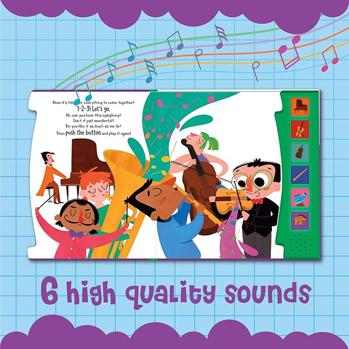 What A Noisy World - Musical Journey - Auditory Interactive Toys - Sound Books for Toddlers - Musical Book for Toddlers with 6 Different Sounds - Screen-Free Birthday Gifts