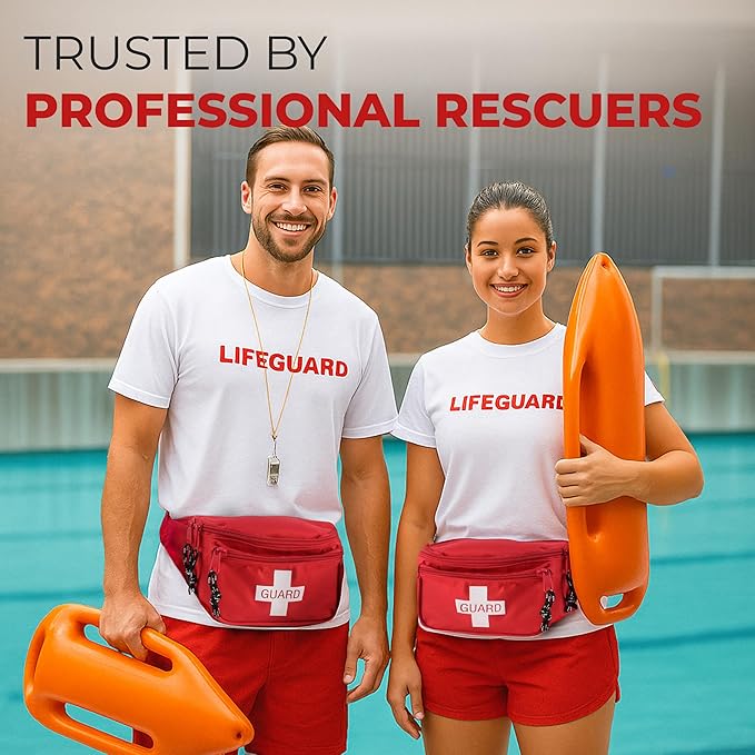 Ever Ready First Aid, Fanny Pack/Hip Pack, Fully Stocked First Aid Kit with Adult & Infant CPR Combo Masks with Beaty