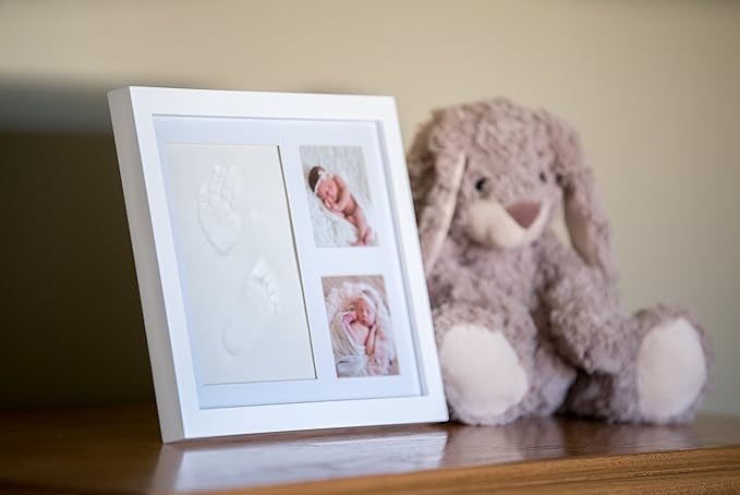Little Hippo Baby Footprint Kit & Keepsake | Baby Handprint Kit | Baby Hand and Footprint Kit (Alpine White, Standard)