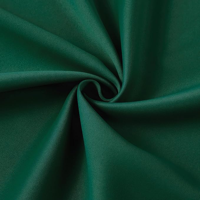 KEQIAOSUOCAI 92 Inch Dark Green Pinch Pleated Blackout Curtains for Living Room - Summer Decor Thermal Insulated Christmas Green Track Curtain with Hooks,40 x 92 Inches Long-2 Panels Set