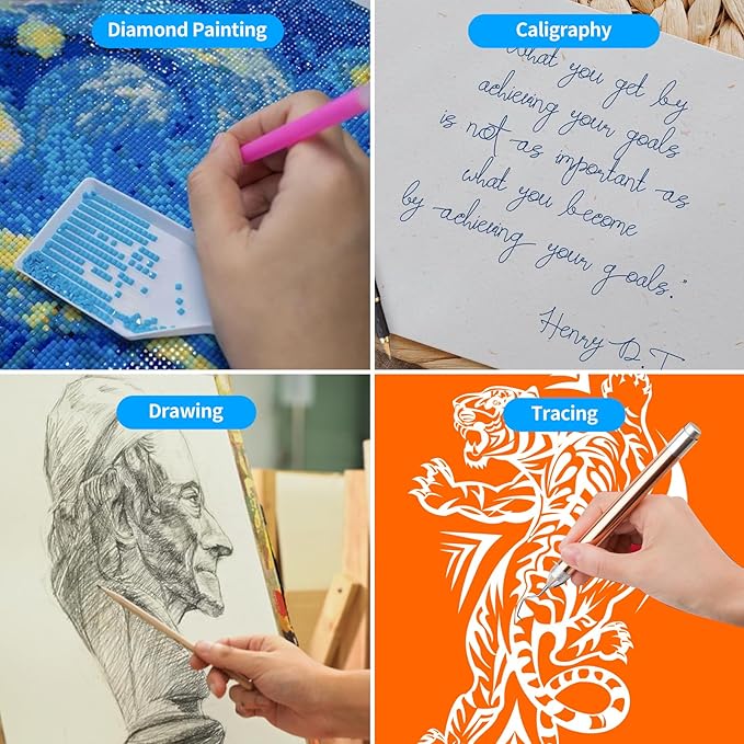 TOHETO A3 Light Board with Bag for Diamond Painting, Super Bright Magnetic Light Pad with Side Buttons, Lightbox for Tracing and Drawing, Corded Light Table for Sketching, Weeding Vinyl (White)