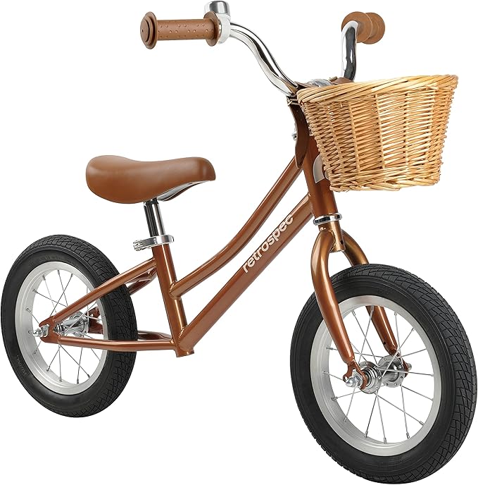 Retrospec Baby Beaumont Kids' Balance Bike for Toddlers, No Pedals, Cushioning Air Filled Tires for Boys and Girls Ages 18 Months - 3 Years, with Adjustable Seat Height