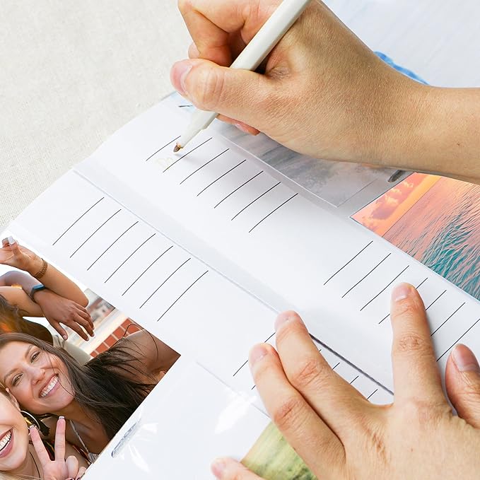 Holoary Travel Photo Album 4x6 - 300 Photos, Three Pictures Per Page, Memo Area, Beach & Vacation Memories