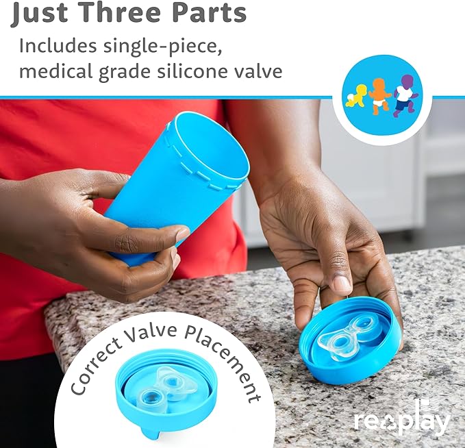 Re-Play Sippy Cups for Toddlers - 10 Oz. Reusable Spill Proof Cups for Kids, Dishwasher/Microwave Safe - Made in USA - Set of 3-3.13" x 6.25" - Easter