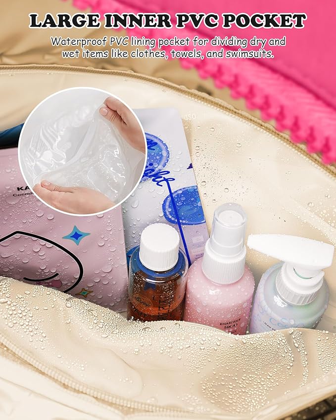 Dance Bag, Kid Weekender Bags,Girl Overnight Bag with Wet Pocket,Sweet 16 Gifts for Girls-Lightweight Travel Tote Personalized Cheer Bags with Makeup Pouch