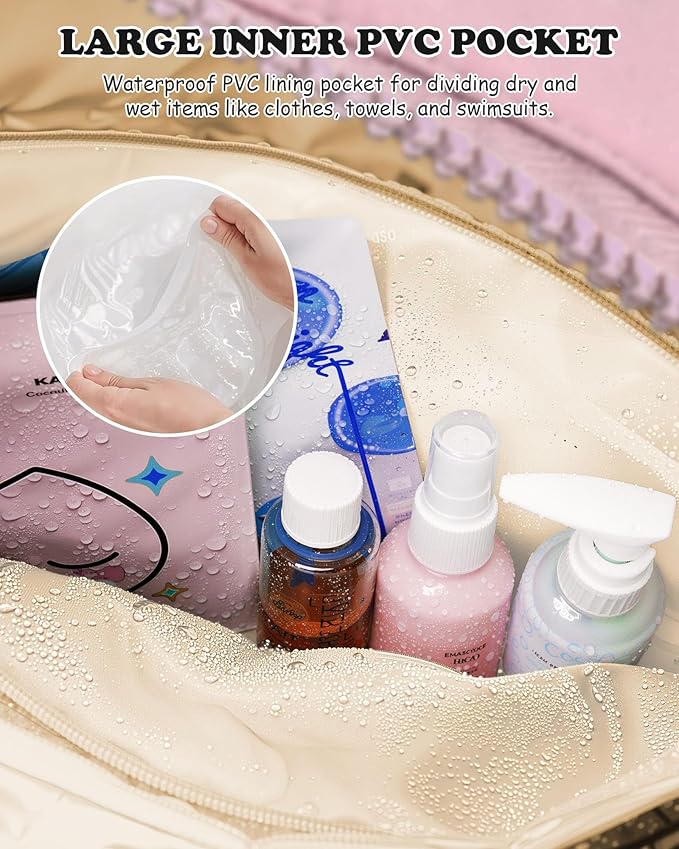 Duffle Bag for Travel, Weekender Bags for Women,Initial Overnight Bag with Wet Pocket,Lightweight Travel Bags Personalized Gym Tote with Makeup Pouch