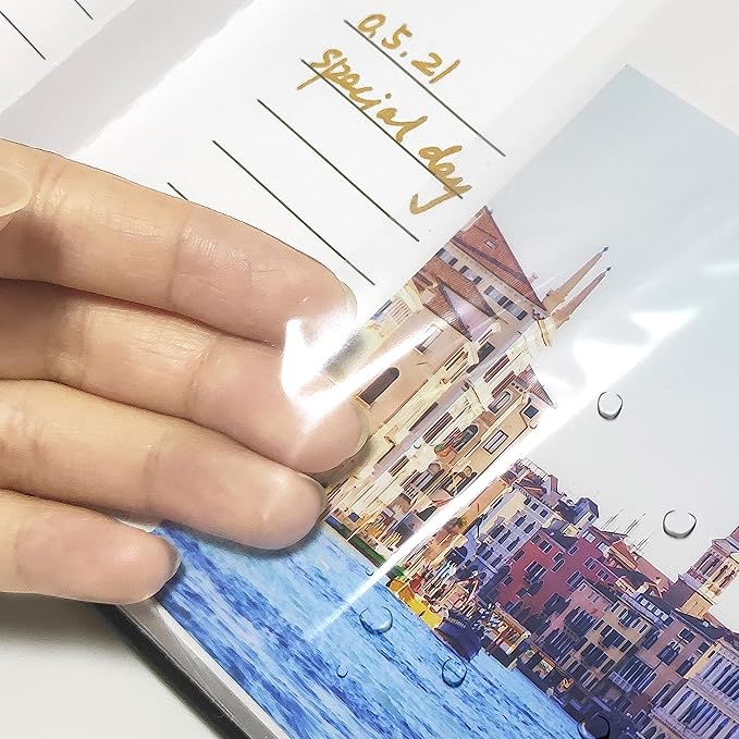 Holoary Photo Album 4x6 160 Photos Two Pictures Per Page, Memo Writing Area for Each Pocket, 160 Pockets 4”x6”, Printed Book Cover Travel Design Natural Beach Vacation Honeymoon Memories