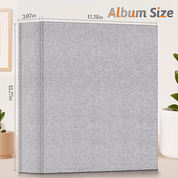 Popotop Photo Album 4x6 1000 Pockets for Wedding Gifts,Linen Hardcover Picture Albums for Family Anniversary Baby Vacation Pictures