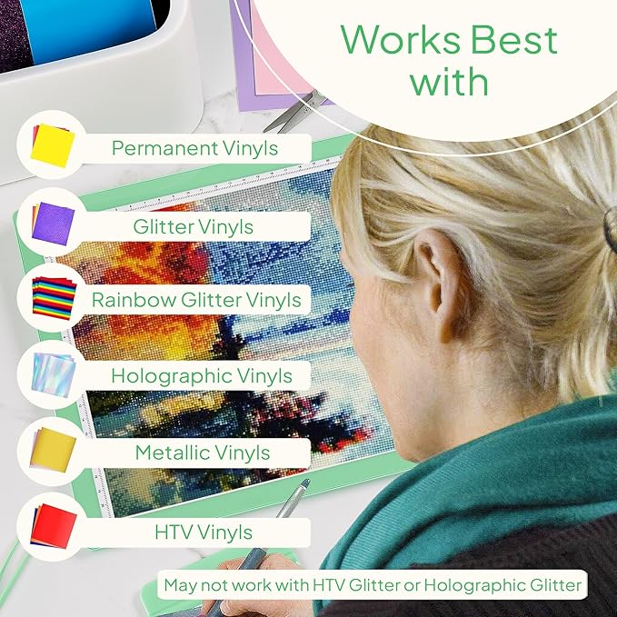 iVyne Corded Light Pad for Weeding Vinyl - A4 Light Box for Drawing - Light Board for Tracing - Light Box for Diamond Painting, Weeding Vinyl, Sketching, Tracing (Green)