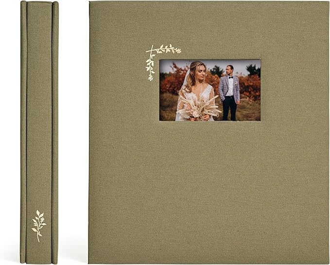 Premium Scrapbook Album – Acid-Free Photo Album with Writing Space – 100 Pages for Size 4x6 – Holds 500 Photos – Wedding, Baby, Travel & Family Memories