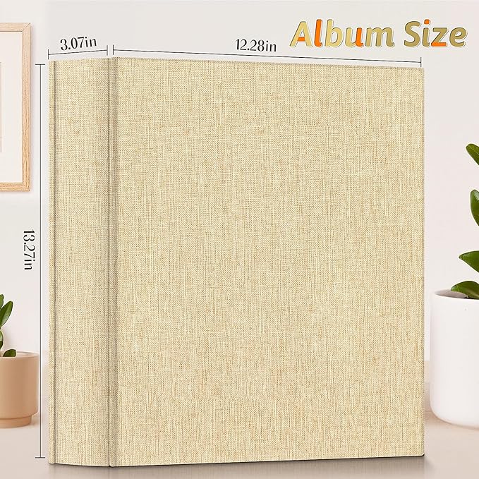Popotop Photo Album 4x6 1000 Pockets for Wedding Gifts,Linen Hardcover Picture Albums for Family Anniversary Baby Vacation Pictures