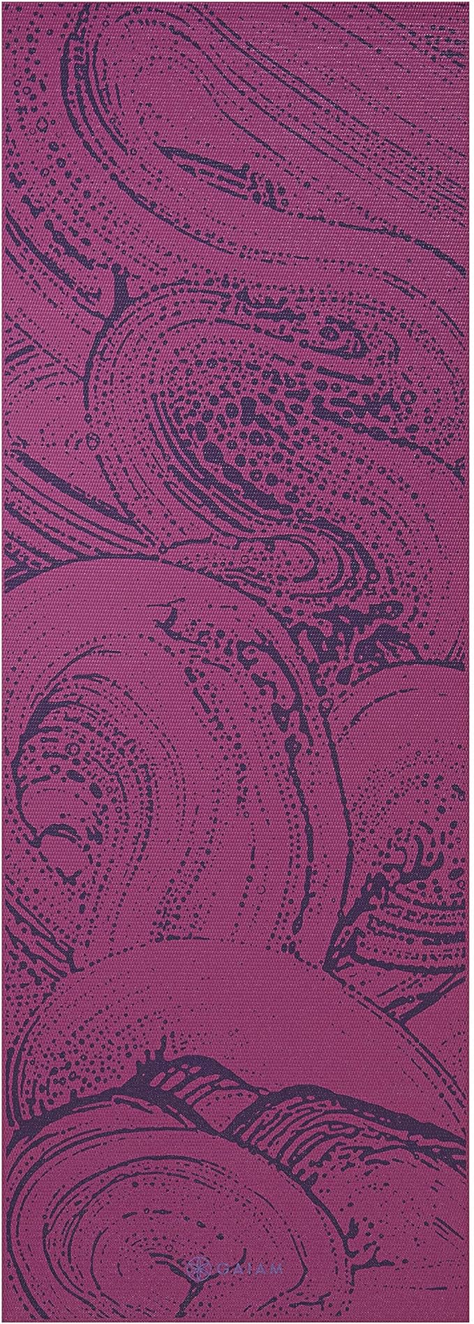 Gaiam Yoga Mat - Premium 6mm Print Reversible Extra Thick Non Slip Exercise & Fitness Mat for All Types of Yoga, Pilates & Floor Workouts (68" x 24" x 6mm Thick)