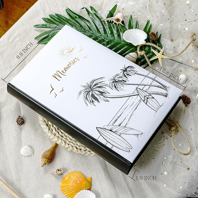 Holoary Travel Photo Album 4x6 - 300 Photos, Three Pictures Per Page, Memo Area, Beach & Vacation Memories