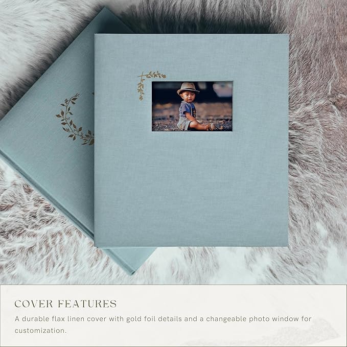 Premium Scrapbook Album – Acid-Free Photo Album with Writing Space – 100 Pages for Size 4x6 – Holds 500 Photos – Wedding, Baby, Travel & Family Memories