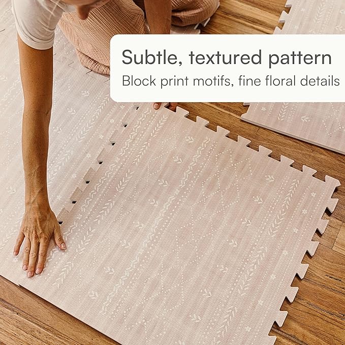 Lillefolk Baby Play Mat for Floor – 6x6ft Dusk | Soft Non Toxic Premium EVA Foam Tiles for Tummy Time, Crawling & Playroom – Waterproof Interlocking Floor Mat for Babies & Toddlers (9 Tiles)