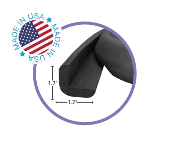 Kidkusion Baby Proof Edge Guards for Safety | Made in The USA | 28 Feet | Black | Edge Protectors for Furniture, Tables, Fireplaces | Heavy Duty Tape Included