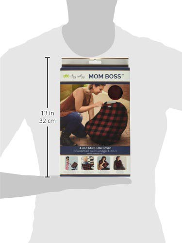 Itzy Ritzy 4-in-1 Nursing Cover, Car Seat Cover, Shopping Cart Cover & Infinity Scarf – Breathable, Multi-Use Nursing Cover Up for Breastfeeding, Carseat Canopy & Stroller Cover (Buffalo Plaid)