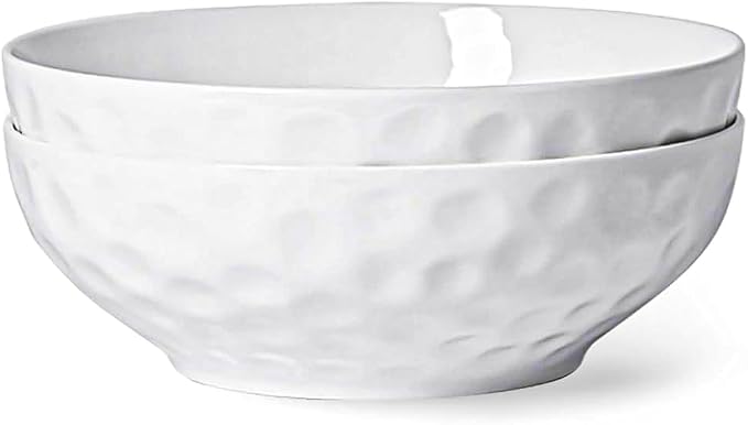 HOMBENE Large Pasta Bowls Set of 2, 9 Inch Pasta Serving Bowl Dinner Bowls by HOMBENE