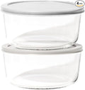 4-Piece Glass Food Storage Containers Set | 6.5-Cup, Leakproof | Microwave by DuraLiving