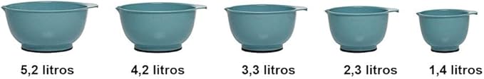 KitchenAid KE178OSAQA Classic Mixing Bowls, Aqua Sky 2 - Image 4