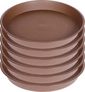 6 Pack Plant Saucer 4 5 inch, Heavy Sturdy Plant Drainage Tray by Bleuhome