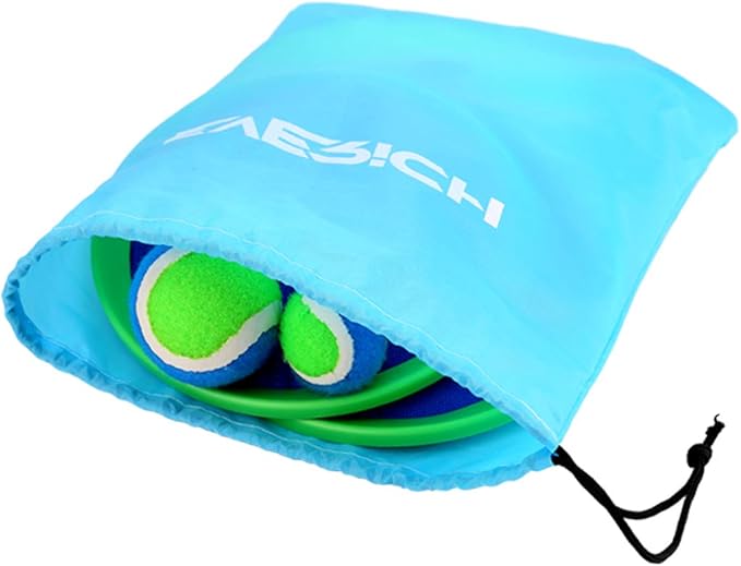 EVERICH Upgraded Toss and Catch Ball Game Set - Indoor and Outdoor Games for Kids 3-12, Beach Sand Pool Water Toy Includes 4 Paddles 4 Sticky Balls, Great Birthday Easter Gifts for Boys Girls