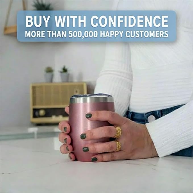 CHILLOUT LIFE 12 oz Stainless Steel Wine Tumbler - Image 8