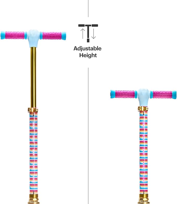 Jetson Character Kids Kick Scooter, LED Lights on Stem & Light-Up Wheels, Lightweight Frame, Height-Adjustable Handlebar, Lean-to-Steer System, Easy-Fold Mechanism
