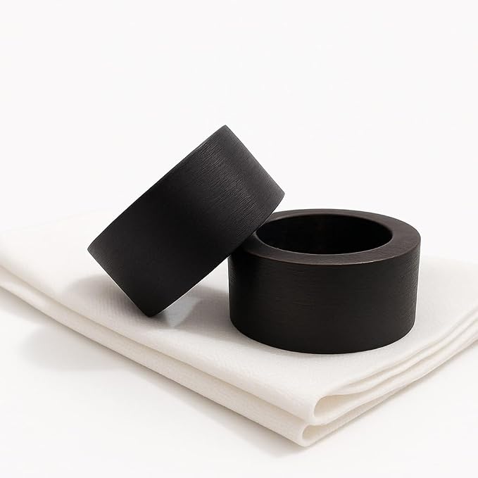 Handmade Wooden Napkin Ring Made by Artisan Beautifully Crafted and Designed in - Image 5