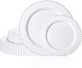 U-QE 60PCS White Plastic Plates by U-QE