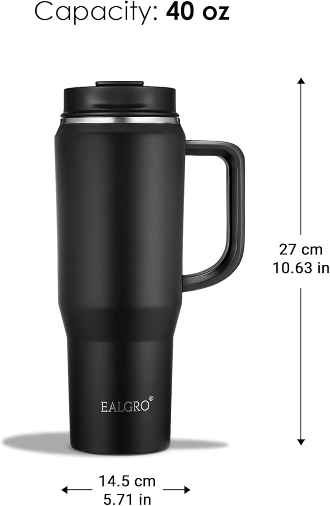 EALGRO 40 oz Insulated Stainless Steel Water Bottle Jug - Image 4