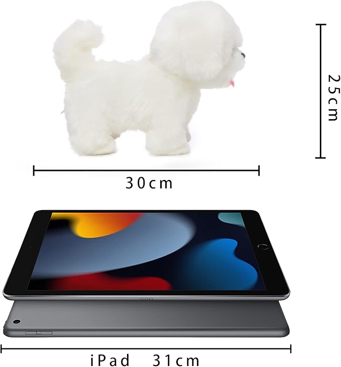 CU-MATE Interactive Maltese Simulation Dog-Realistic Puppy Electronic Toy Dog with Walking/Barking/Wagging Tail/Talking- Robotic Pet Toy Present Gift for Toddler Girls Boys