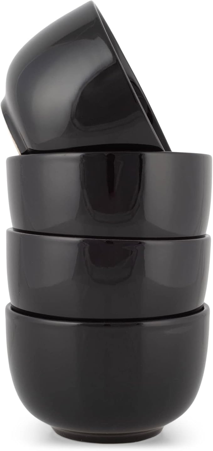 Elanze Designs Bistro Glossy Ceramic 4 inch Cute and Small Dessert Bowls Set of by ElanzeDesigns