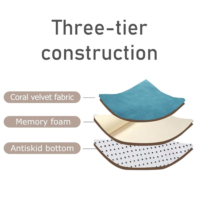 Loartee Nursery Rug Coral Velvet Crawling Rugs Mat Area Rugs Play Crawling Mat(6'8"x7'9", Blue) for Toddler Children Play Mat Yoga Mat Exercise Pads Carpet