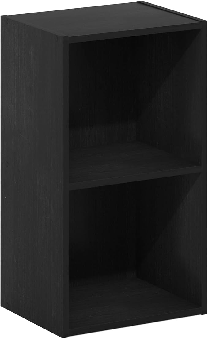 Furinno Luder Bookcase / Book / Storage, 2-Tier Cube, Blackwood