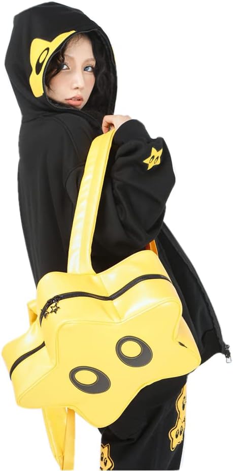 FENGJINRUHUA Cute Cartoon Teens 3D Star Backpack Boys Girls Schoo Bag Lightweight Waterproof Bookbags