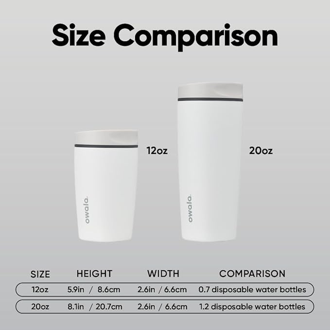 Owala SmoothSip Slider Insulated Stainless Steel Coffee Tumbler, Reusable Iced - Image 5