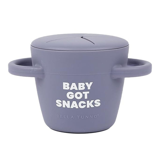 Bella Tunno Snack Cups for Toddlers, Silicone Spill Proof Food Container with Lid, Babies & Kids 6-12 Months, Baby Got Snacks