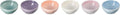 Le Creuset Stoneware Set Of 6 Vancouver Pinch Bowls, Pastel Multi Color by Unknown