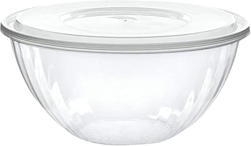 2 Swts Disposable Round Crystal Clear Serving Bowls by PLASTICPRO