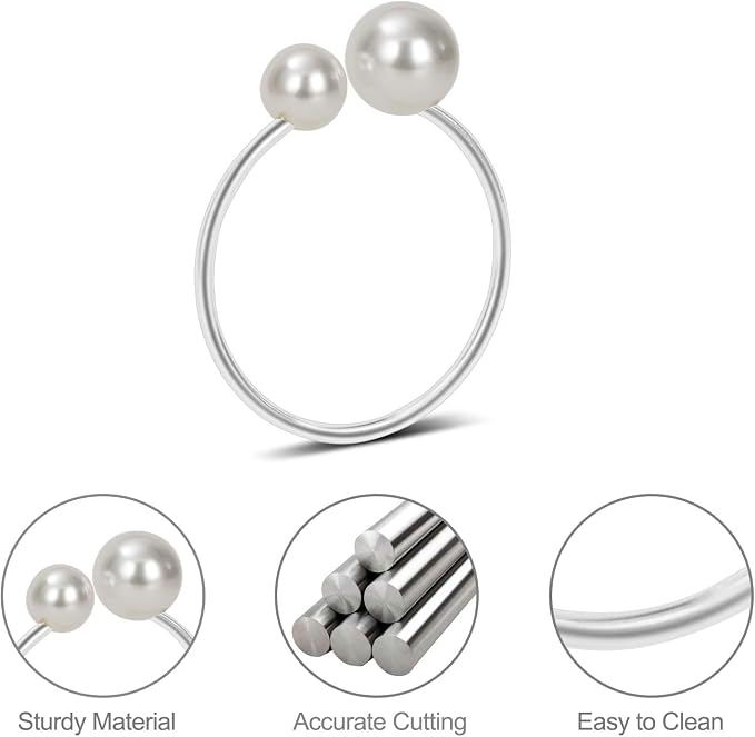 KPOSIYA Pearl Napkin Rings - Image 4