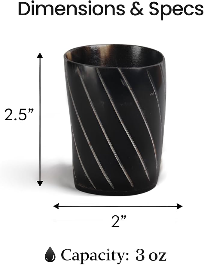 Handicrafts Home Viking Horn Shot Glasses Set of 12, Rustic Viking Drinkware - Image 6