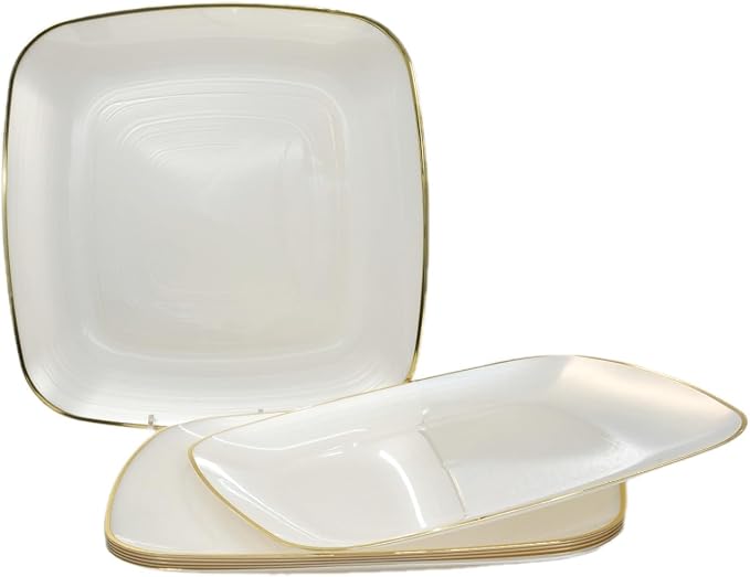 " OCCASIONS " 320pcs set-Wedding Party Disposable Plastic Plate Set -40 x 10'' - Image 3