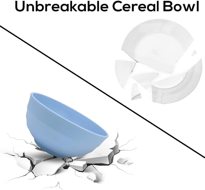 K Y KANGYUN Unbreakable Cereal Bowls - 24 oz Reusable Wheat Straw Bowl- Perfect - Image 4