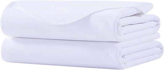 Washable Underpads, 34" x 72" (Pack of 2) Extra Heavy Absorbency ,100% Waterproof Mattress Protector,Flannel Cotton Underpads for Kids, Adults,Pets,Bed, Couch, Sofa, Floor,Home
