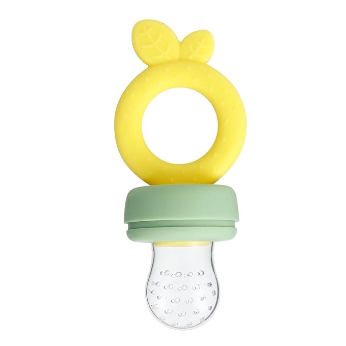 PandaEar 3 Pack Silicone Baby Fruit Food Feeder Pacifier with 3 Sizes Silicone Pouches, BPA Free Mesh Feeder for Infants