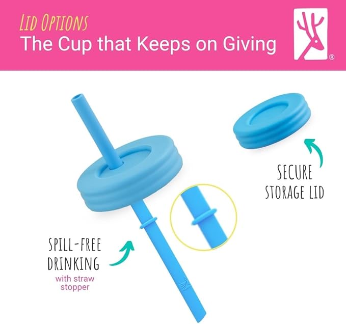 Elk and Friends 10oz Stainless Steel Kids + Toddler Drinking Cups | The Original Mason Jars with Lids + Sleeves + Straws | Smoothie Cups | Spill Resistant | Dishwasher Safe | 4 Pack